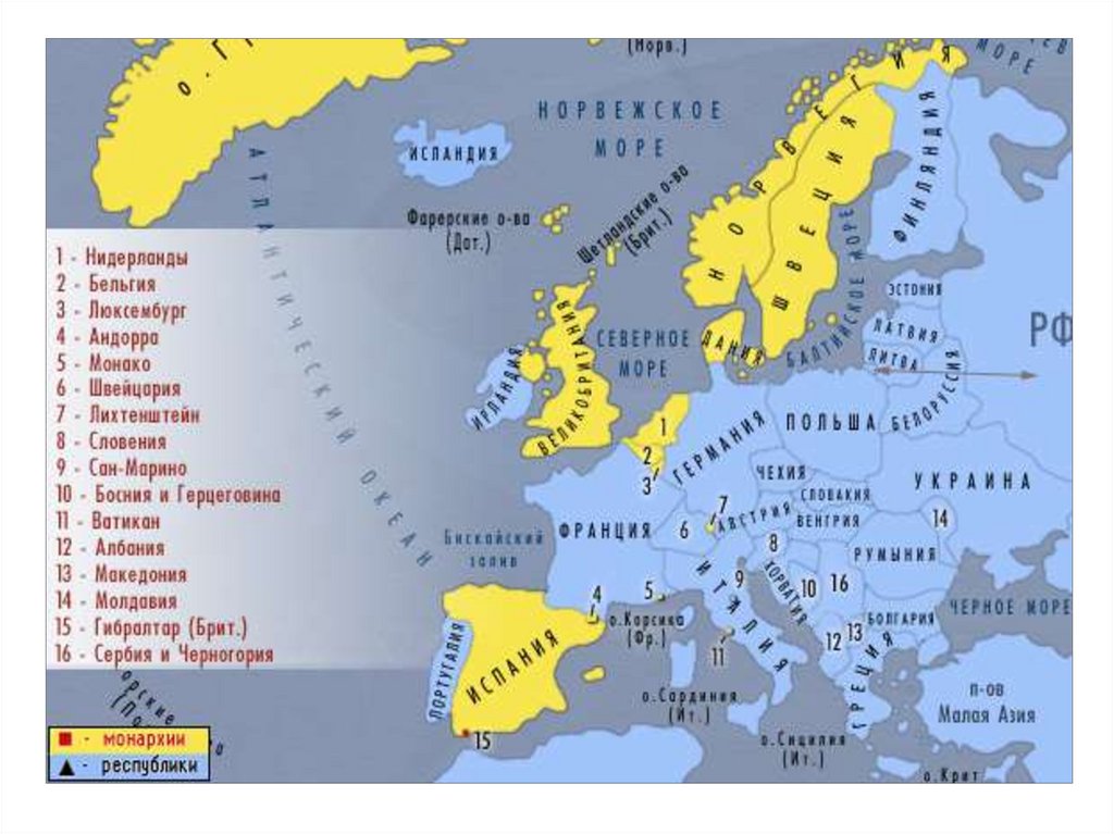 ГОСУДАРСТВЕННЫЙ СТРОЙ СТРАН ЕВРОПЫ.