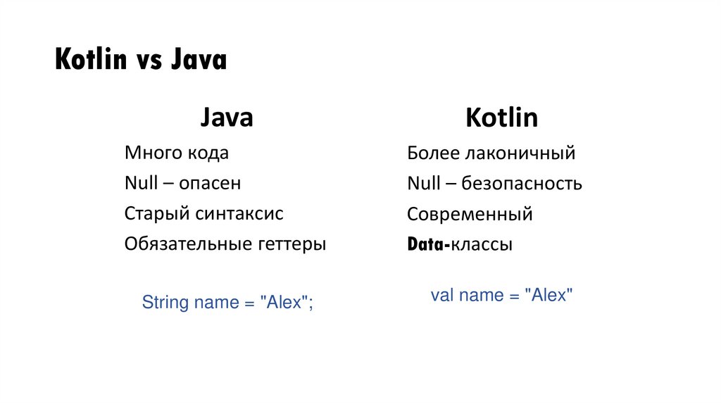 Kotlin vs Java