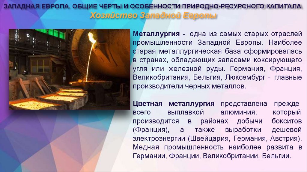 Хозяйство Западной Европы