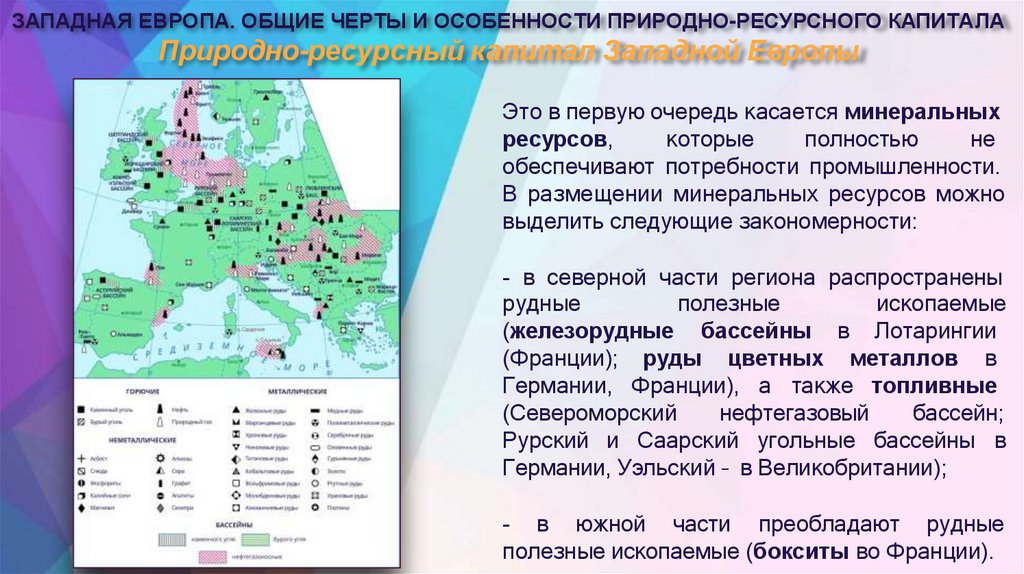 Природно-ресурсный капитал Западной Европы