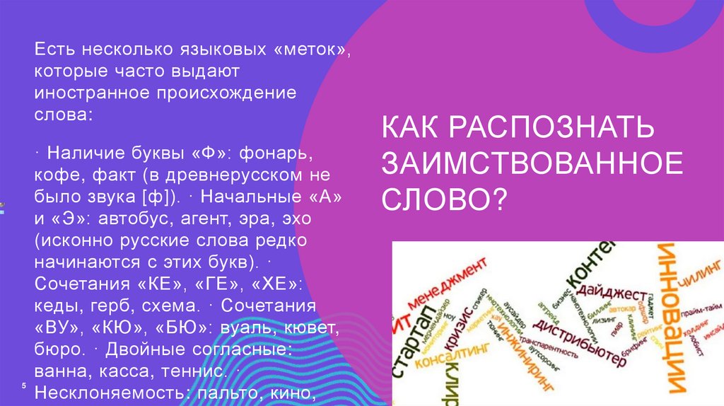 Как распознать заимствованное слово?