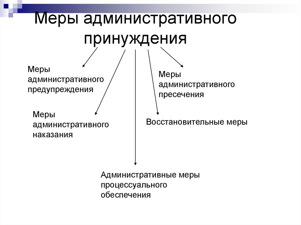 Меры административного принуждения