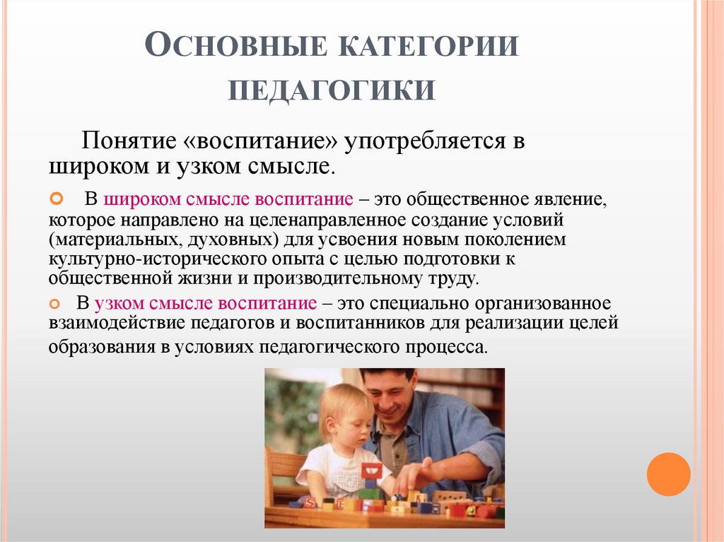 Основные категории педагогики