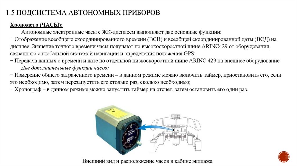 1.5 ПОДСИСТЕМА АВТОНОМНЫХ ПРИБОРОВ