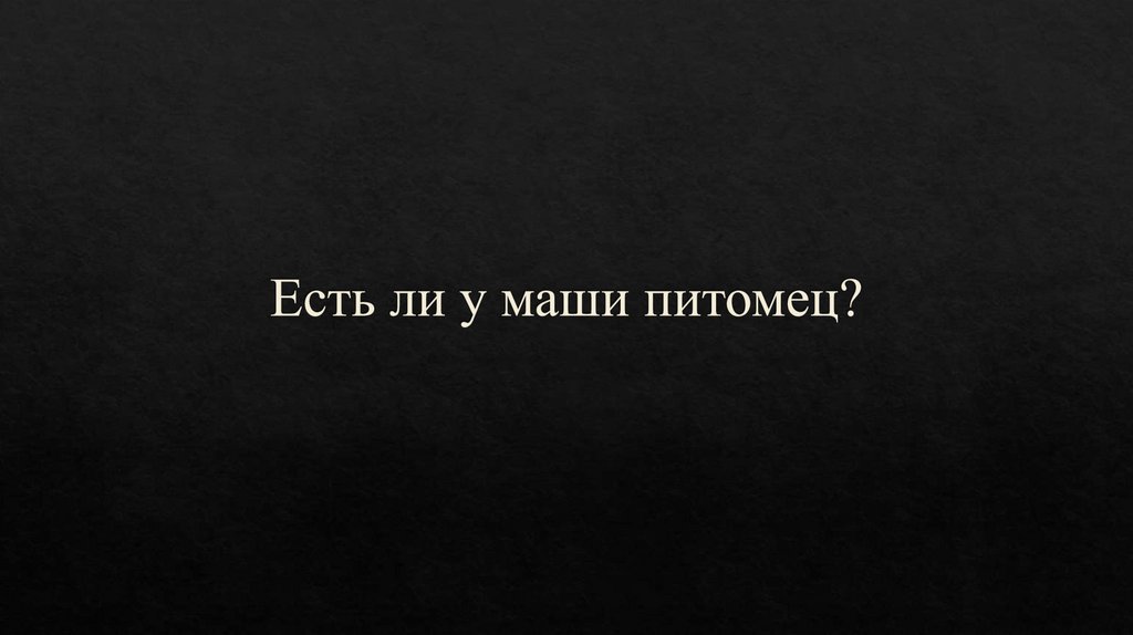 Есть ли у маши питомец?