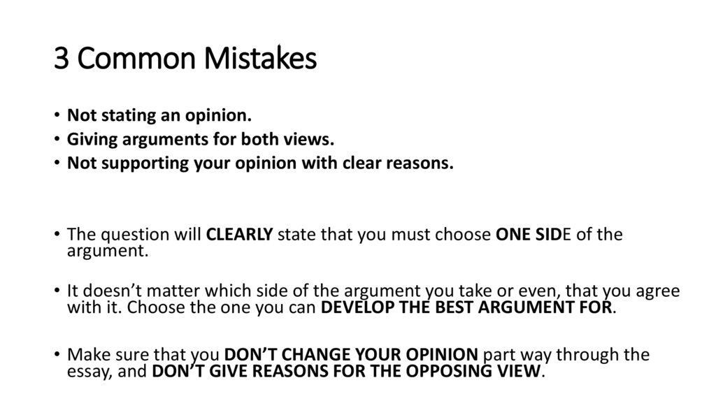 3 Common Mistakes