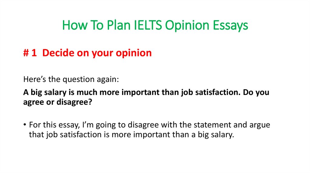 How To Plan IELTS Opinion Essays