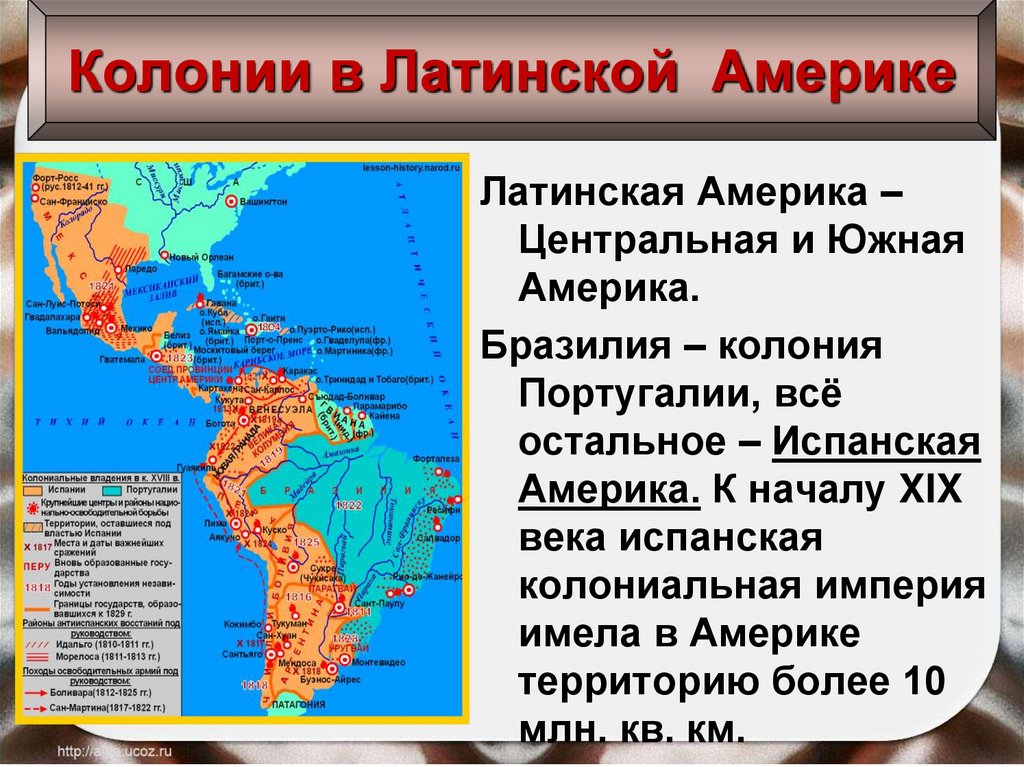 Колонии в Латинской Америке