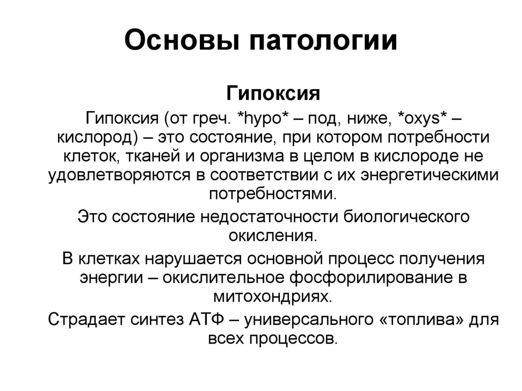 Основы патологии