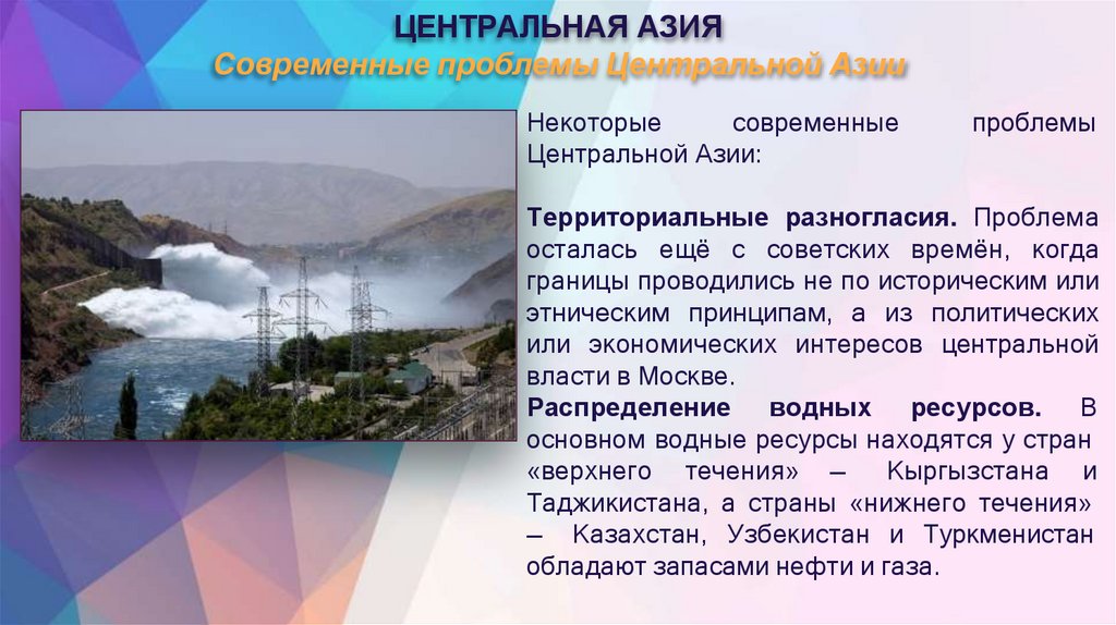 ЦЕНТРАЛЬНАЯ АЗИЯ Современные проблемы Центральной Азии