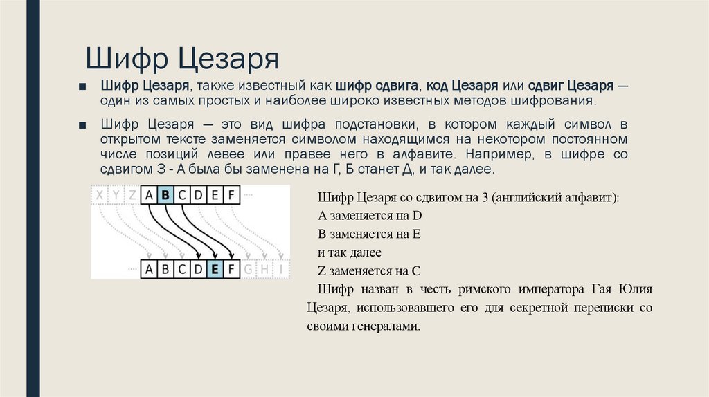 Шифр Цезаря
