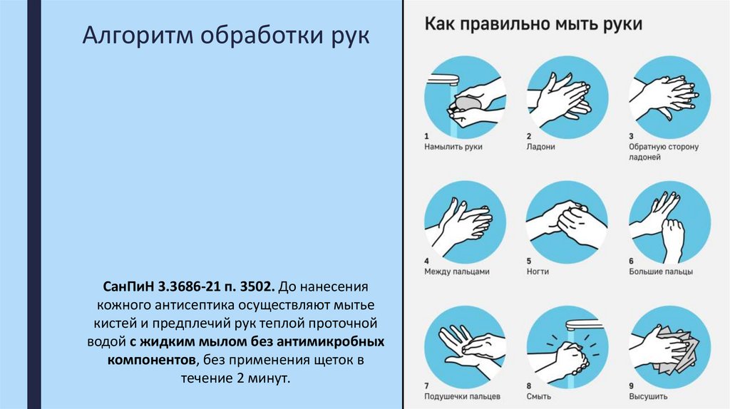 Алгоритм обработки рук