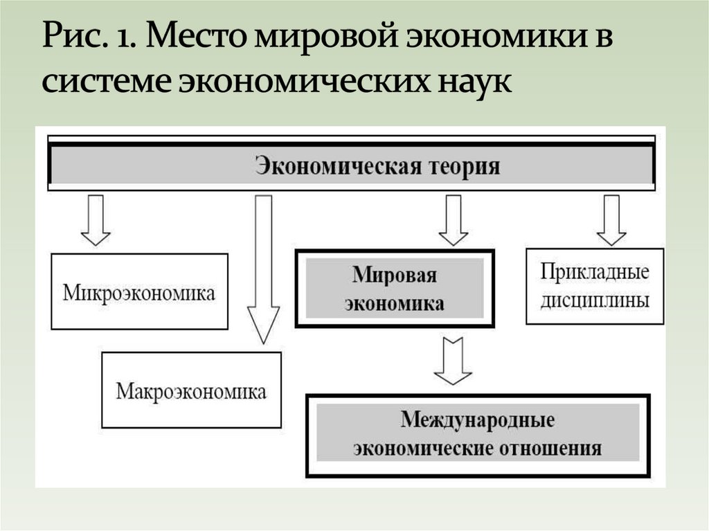 Рис. 1. Место мировой экономики в системе экономических наук