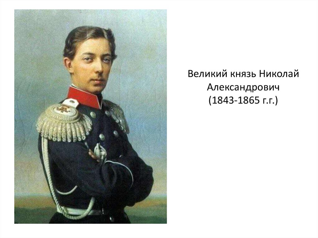 Великий князь Николай Александрович (1843-1865 г.г.)