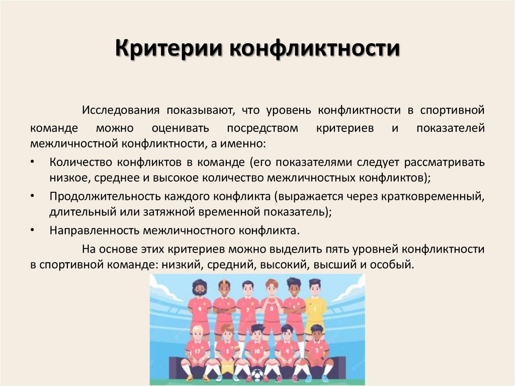 Критерии конфликтности