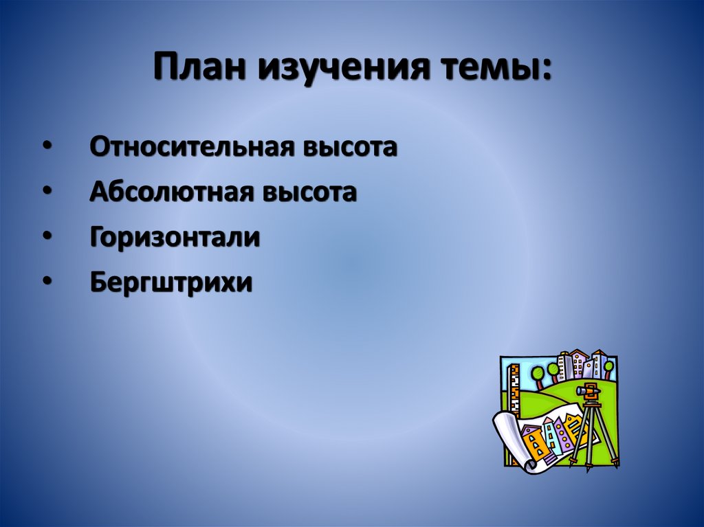 План изучения темы: