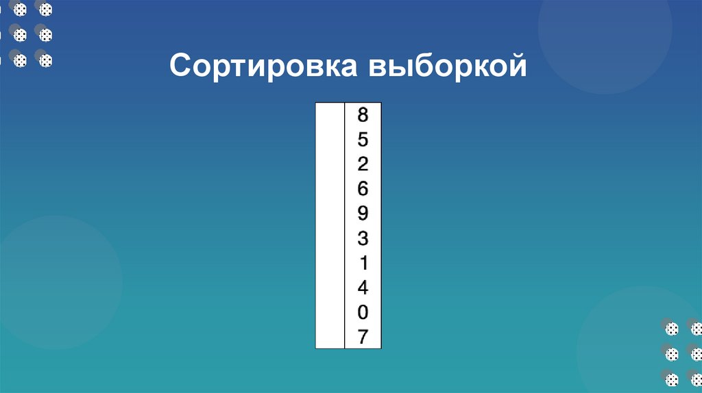 Сортировка выборкой