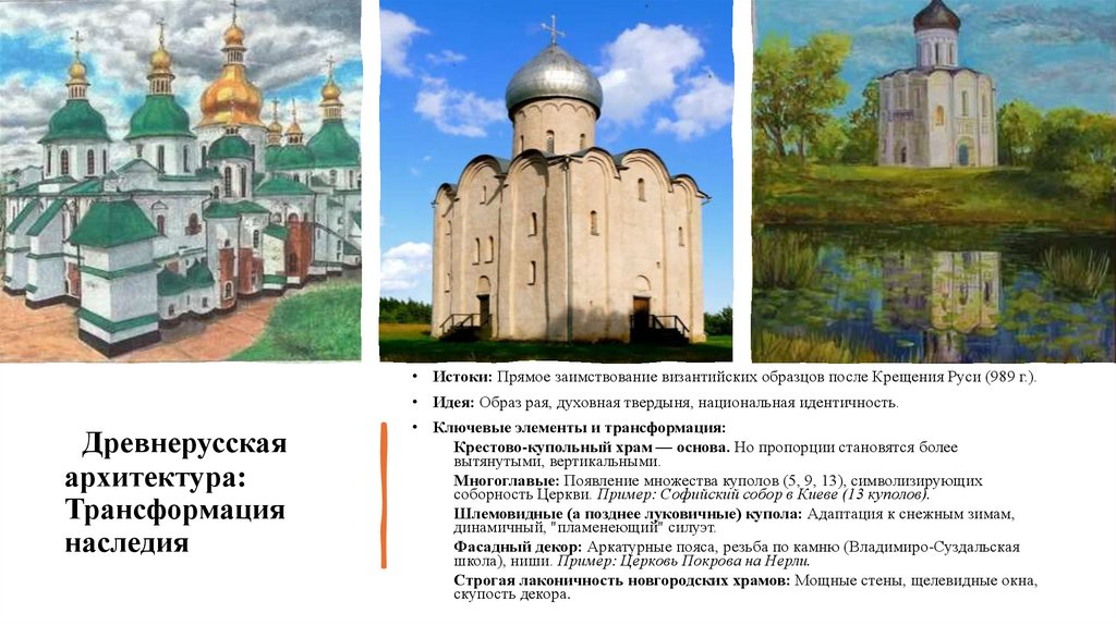  Древнерусская архитектура: Трансформация наследия