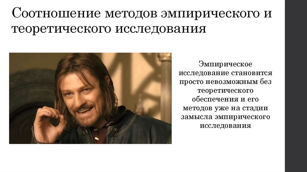 Соотношение методов эмпирического и теоретического исследования