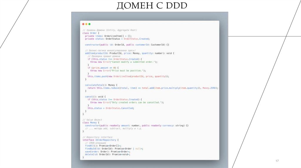Домен с DDD