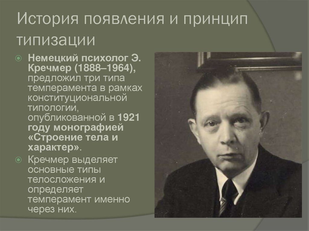 История появления и принцип типизации