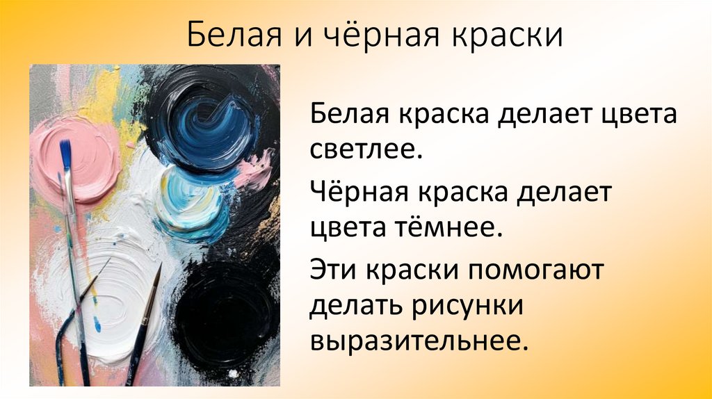Белая и чёрная краски