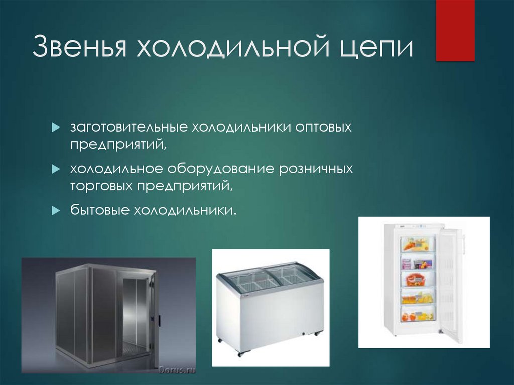 Звенья холодильной цепи