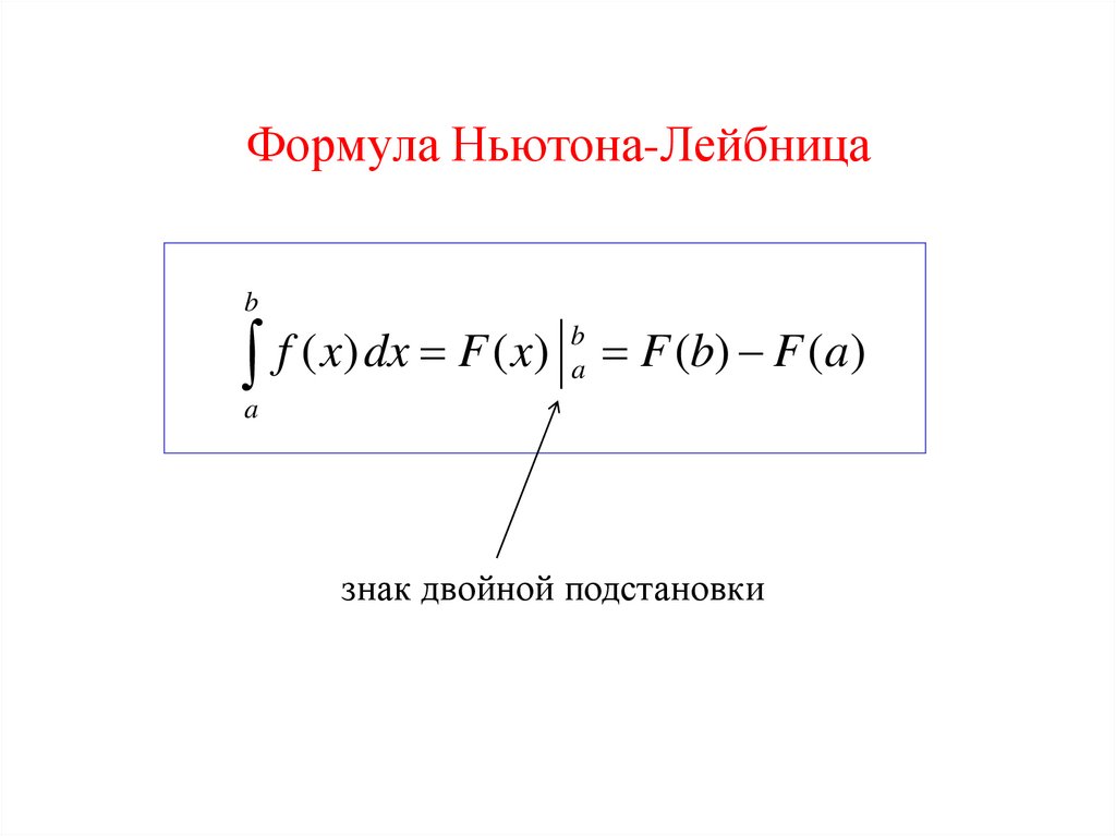 Формула Ньютона-Лейбница