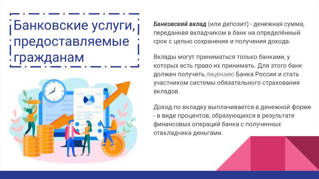 Банковские услуги, предоставляемые гражданам