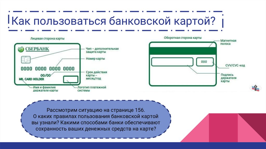 Как пользоваться банковской картой?