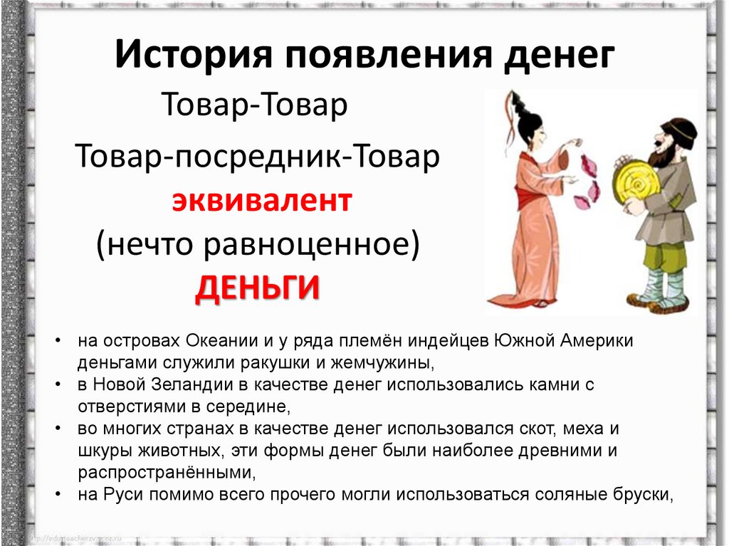 История появления денег