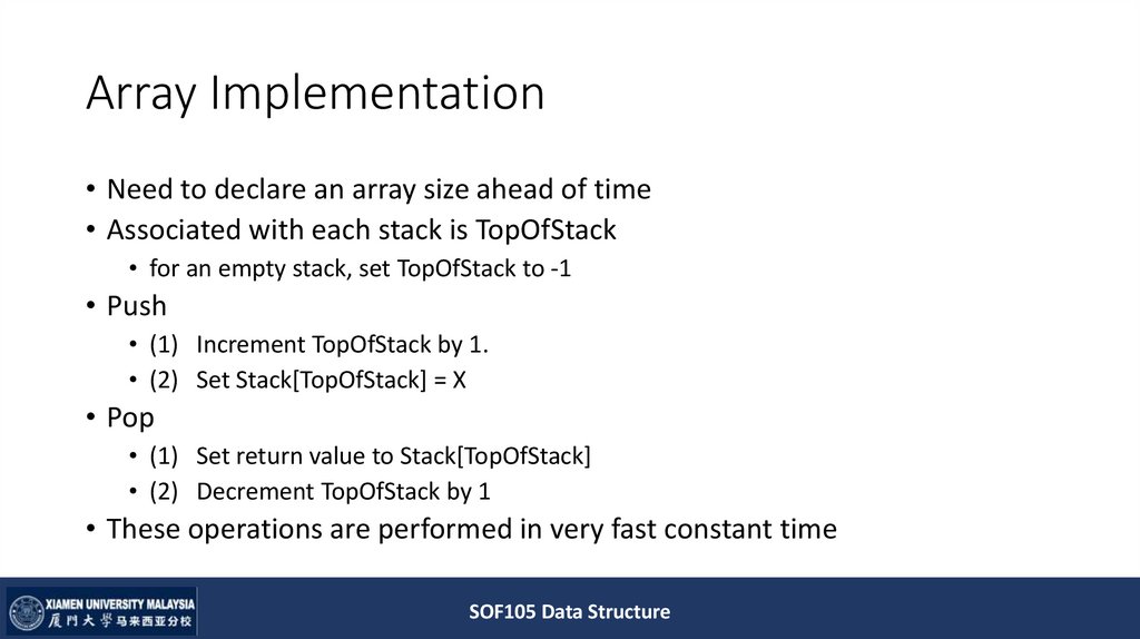 Array Implementation