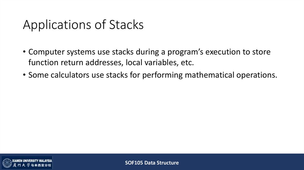 Applications of Stacks
