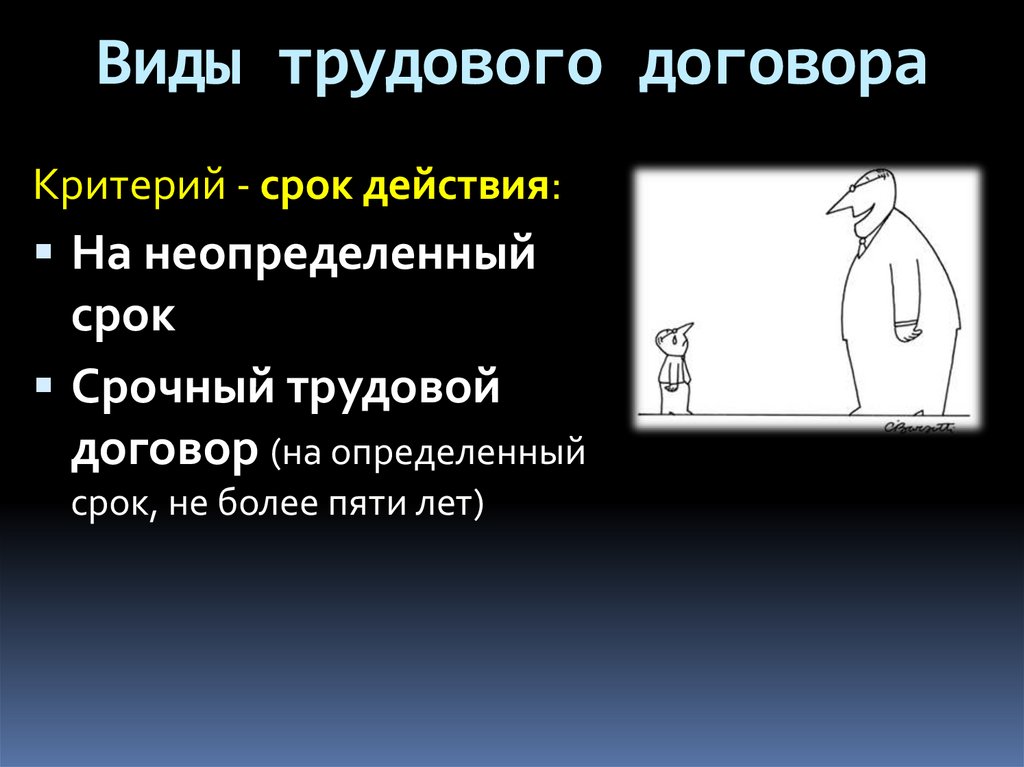 Виды трудового договора