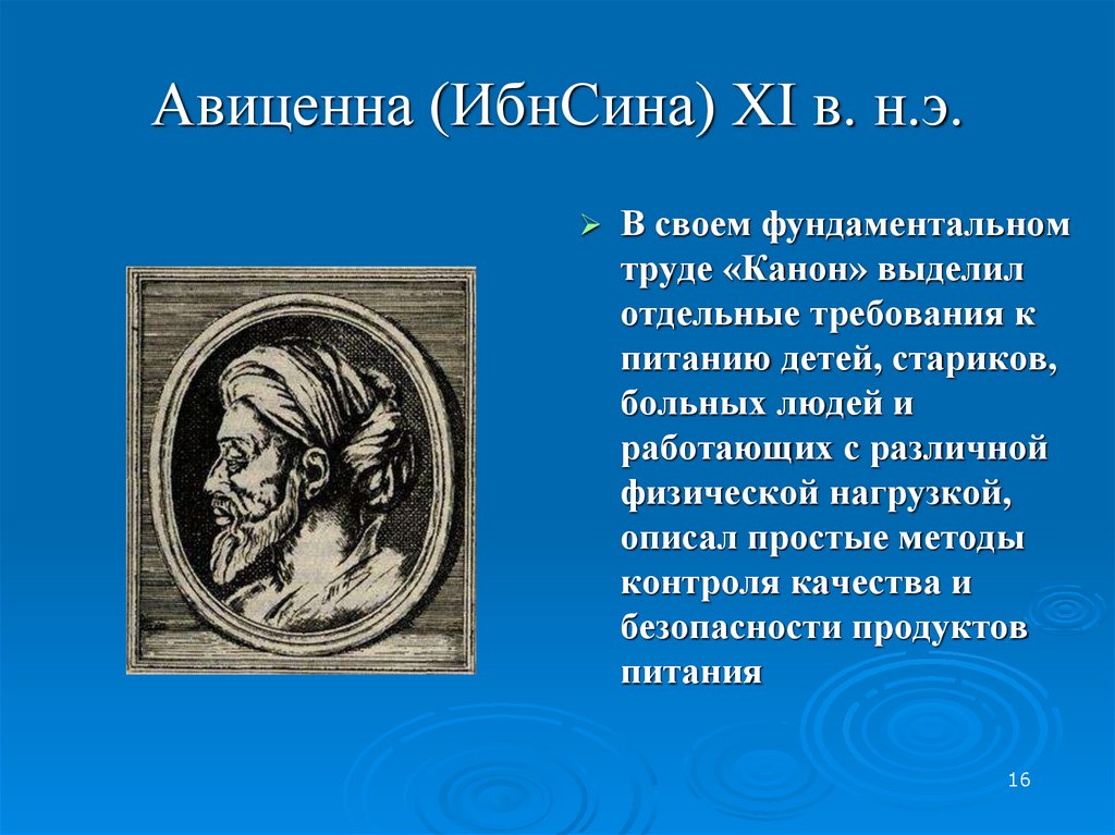 Авиценна (ИбнСина) XI в. н.э.