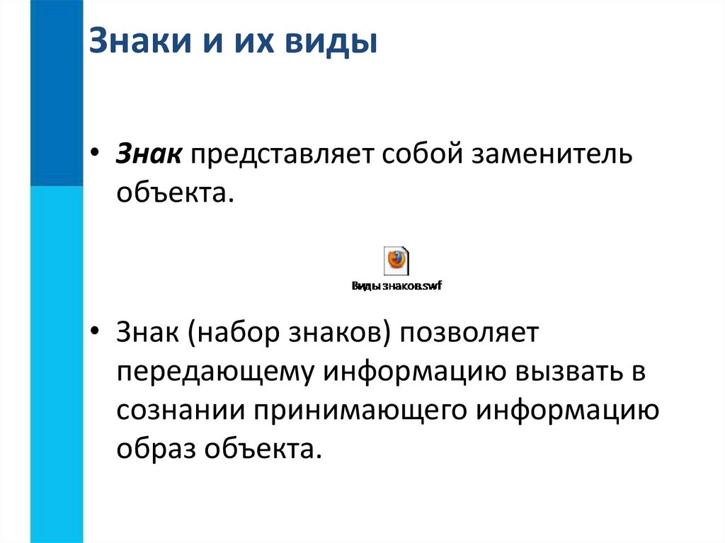 Знаки и их виды