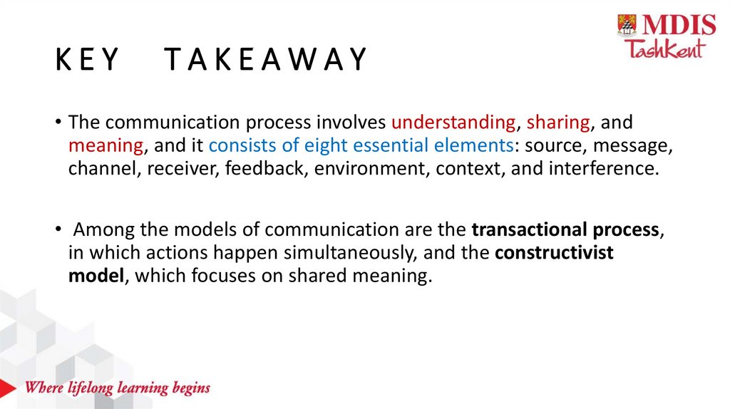 K E Y T A K E A W A Y