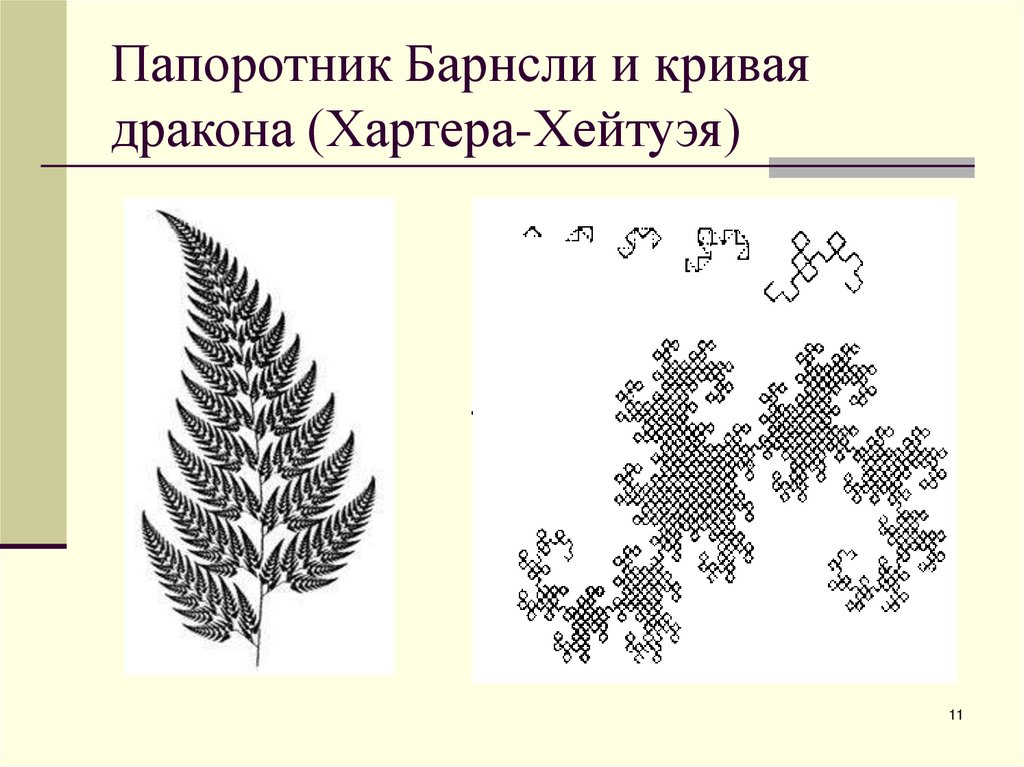 Папоротник Барнсли и кривая дракона (Хартера-Хейтуэя)
