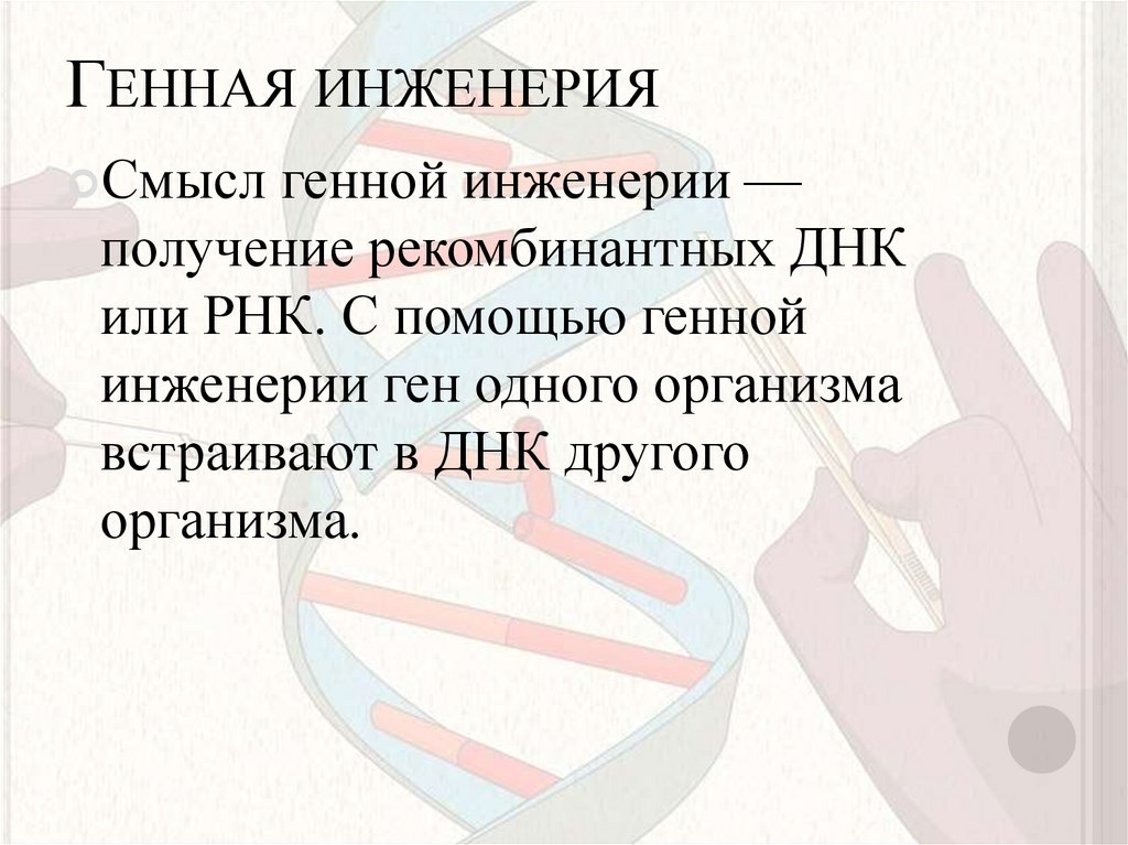 Генная инженерия