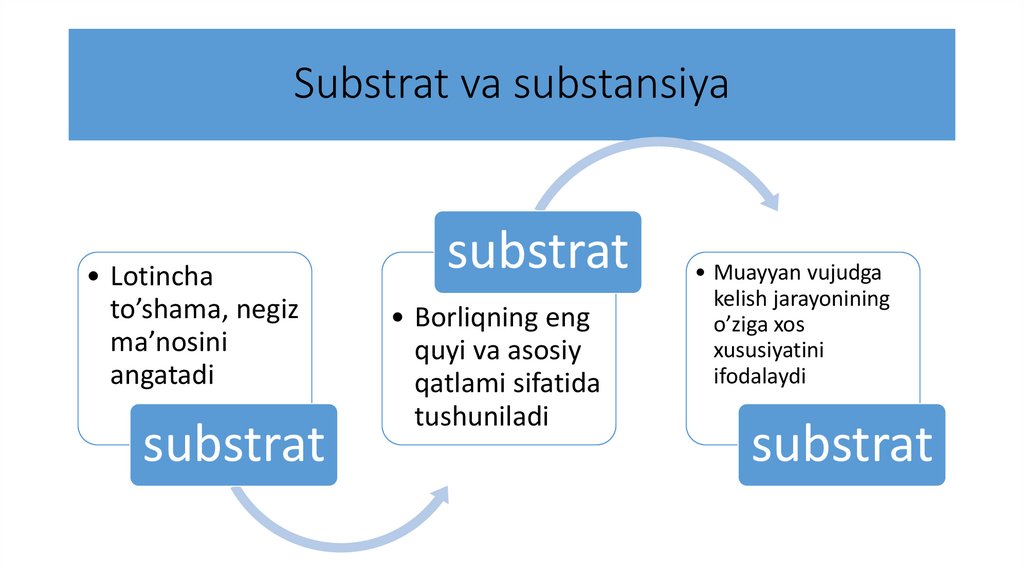 Substrat va substansiya