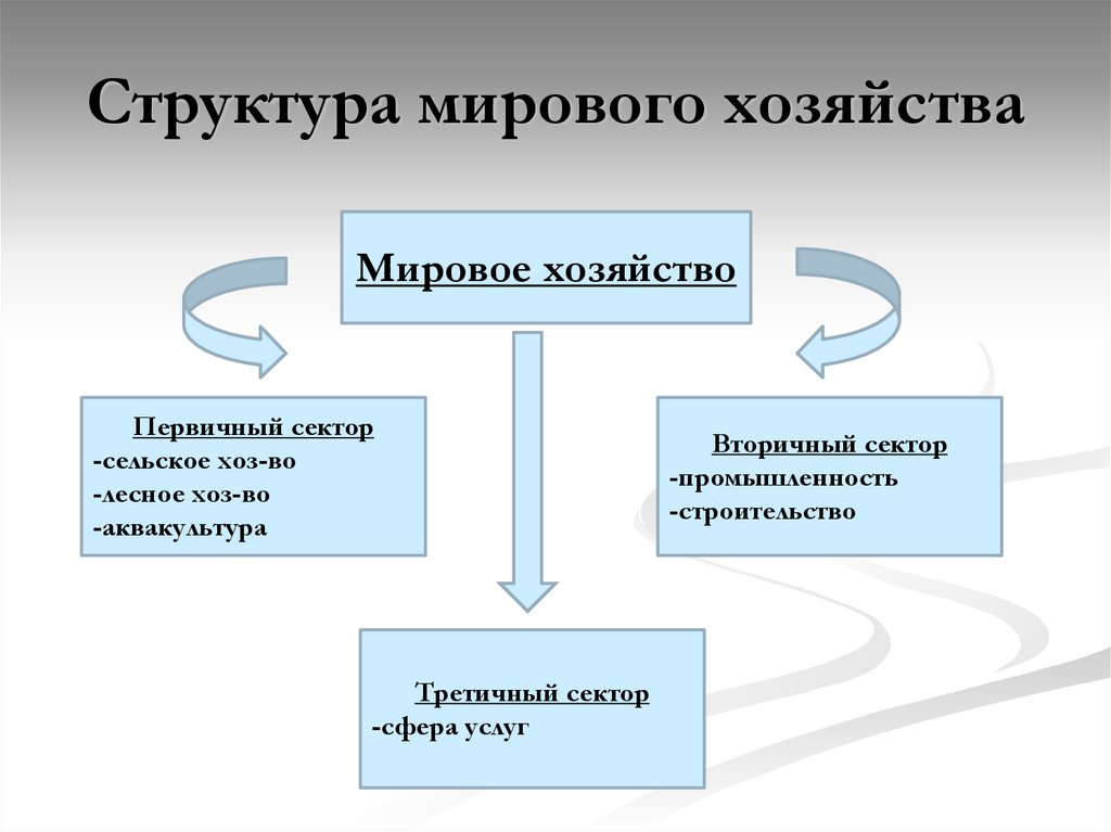 Структура мирового хозяйства
