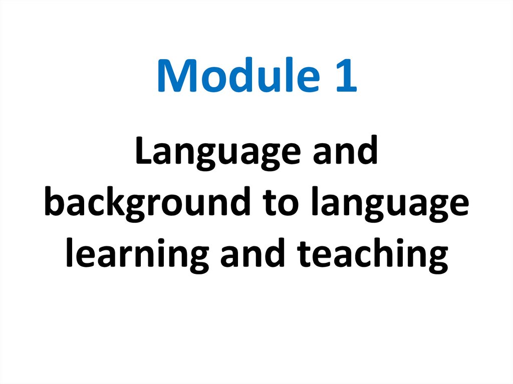Module 1