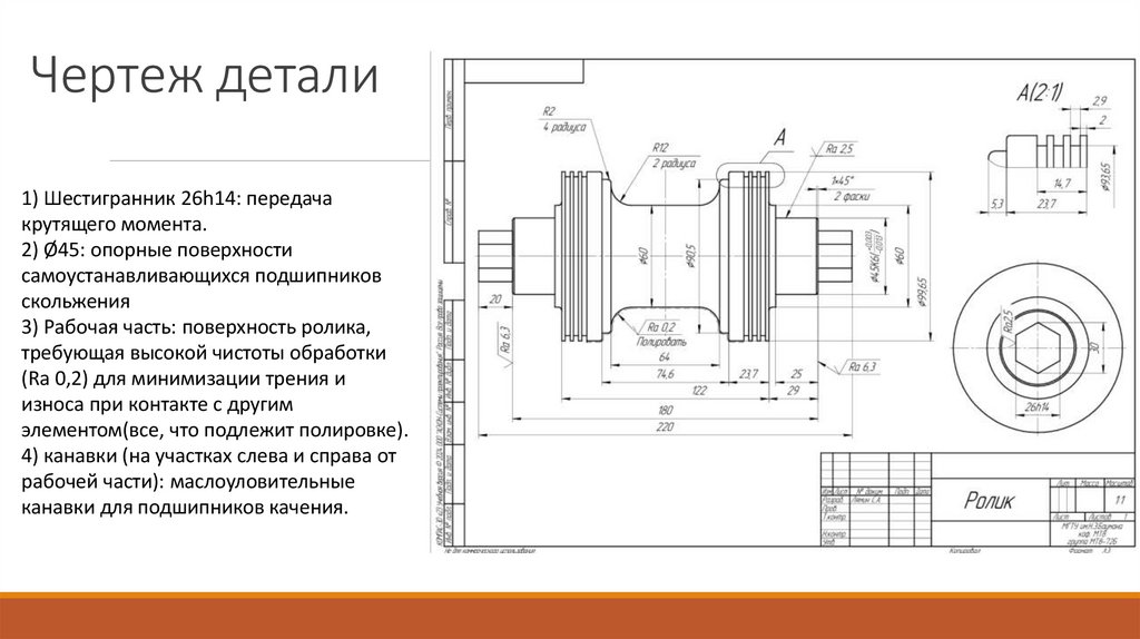 Чертеж детали