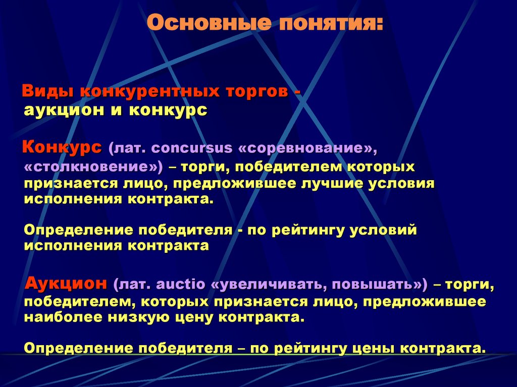 Основные понятия: