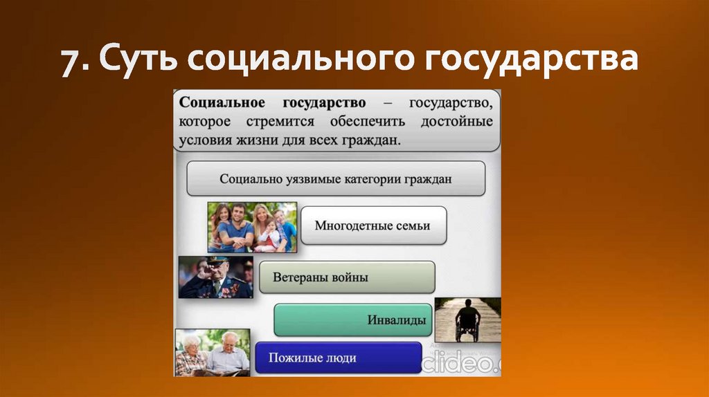 7. Суть социального государства