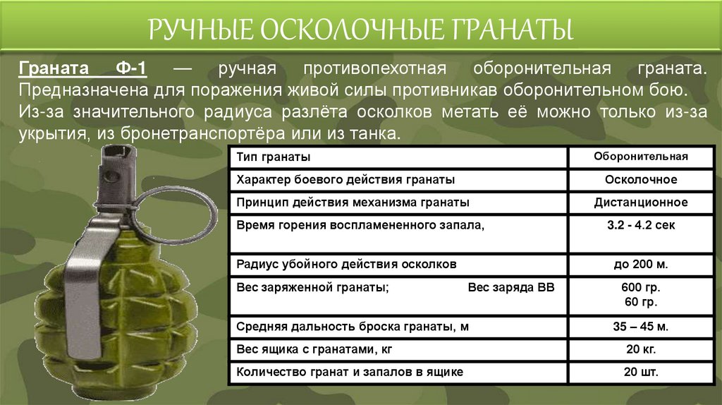 РУЧНЫЕ ОСКОЛОЧНЫЕ ГРАНАТЫ