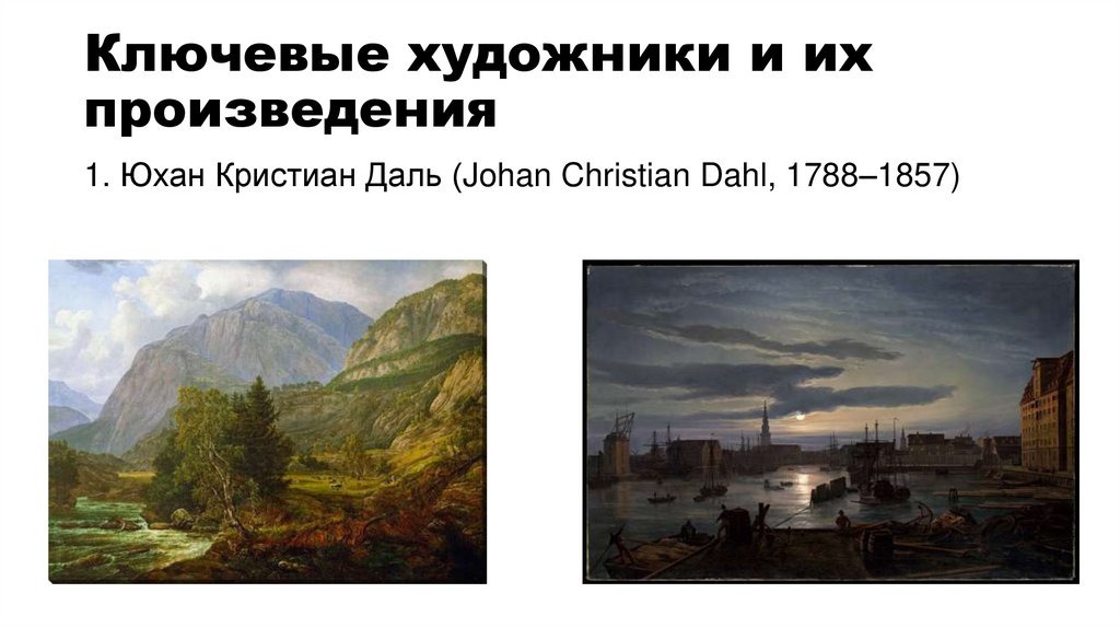 Ключевые художники и их произведения