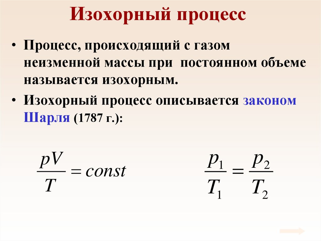 Изохорный процесс