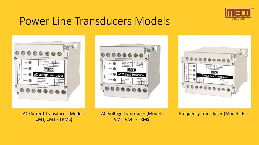 Power Line Transducers Models