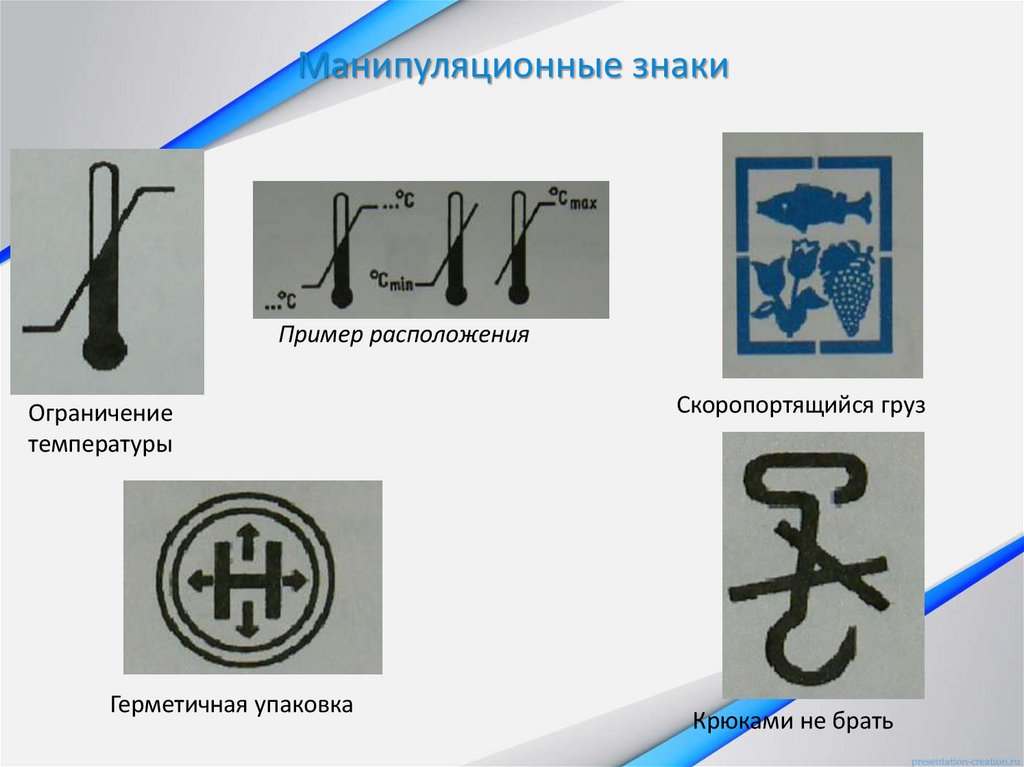 Манипуляционные знаки
